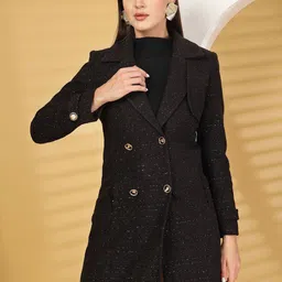 Juelle Self Design Longline Winter Overcoat-7