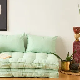 SKANDA FAB 2-Pcs Sea Green Rectangle Shaped Pure Cotton Pre-FilledCushions-image-99