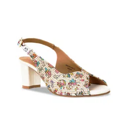 Khadims Cleo Women Embellished Party Block Heel Peep Toe Sandal-5