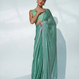 Kalista Embellished Sequinned Pure Chiffon Saree-8
