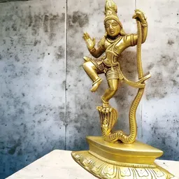 TAMAS PURE AYURVEDA Gold-Toned Krishna Kaliyanag Religious Idol Showpiece-image-61