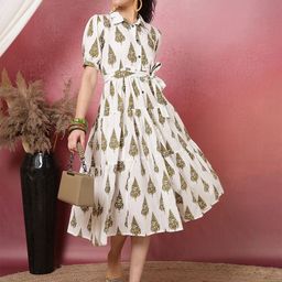 Anouk Women Ethnic Motifs Printed Floral Anarkali Kurta-picture-9