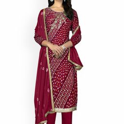 HERE&NOW Embellished Unstitched Dress Material-picture-49