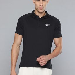 Reebok Brand Logo Detail Speed-Wick Basic Perf Core Polo Collar T-shirt-picture-31
