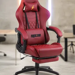 DROGO Red Multi-Purpose Ergonomic Gaming Chair With 7 Way Adjustable Seat & USB Massager-image-16