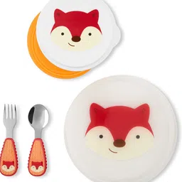 Skip Hop 5Pc White & Red Zoo Table Ready Mealtime Set image 3