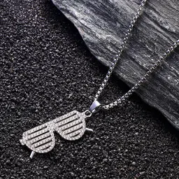 French Accent Silver-Plated Pendant With Chain-image-31