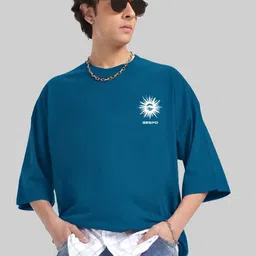 AUSK Men Oversized Graphic Printed Pure Cotton Raw Edge T-shirt-image-79
