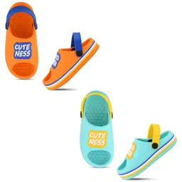 Smartots Kids Pack Of 2 Typographic Croslite Clogs-picture-1