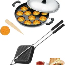 Aluminium Grill Non Stick Toast Sandwich Maker, Litti Maker | Appam Stand K5 Toast-12