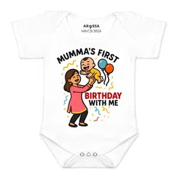Arvesa Kids-Unisex White Cotton Rompers-picture-26