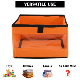Kuber Industries Orange Set of 4 Regular Multi-Utility Organisers image 4