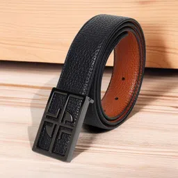 LOOPA Men Textured Reversible Formal Belt-picture-15