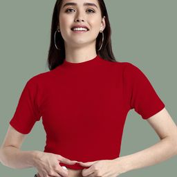 Dream Beauty Fashion Women Round Neck Crop Top-picture-41
