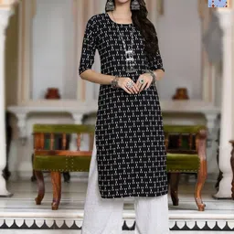 Moda Rapido Selection Of 2 Geometric Printed Round Neck Straight Kurta-image-86