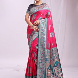 Astita Ethnic Motifs Woven Design Banarasi Saree-image-40