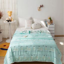 JC HOME Green & White Cartoon Characters AC Room 400 GSM Double Bed Quilt-picture-25