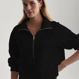 Kotty Women Shirt Collar Long Sleeves Pullover Sweatshirt-image-83