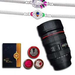 DeoDap Rakhi Pooja Thali Roli Chawal Coin & Greeting Card Rakhi Gift Set-image-72