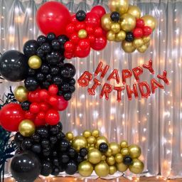 Solid Happy Birthday Decoration Items Balloons for Bday Decoration Kit - Pack of - 96 Balloon-15