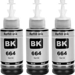 Ang T6641 Refill Ink For EP L130, L200, L210, L220, L300, L310, L350, L355 Black Ink Cartridge-73