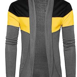 Men Straight Full Sleeve Grey Shrug-image-9