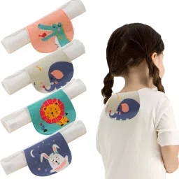 4Pcs Toddler Sweat Absorbing Cloths Pure Cotton Pads Breathable Reusable 24x32cm-image-70