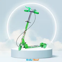 Runner Scooter with Adjustable Height, Foldable and LED Light On Wheel-image-57