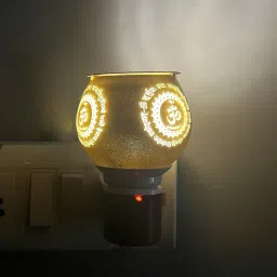 Night lamp Kapoor dani Electric Aroma Burner (Camphor Tabledani Diya/Dhoop Dani) Ceramic Incense Holder-1