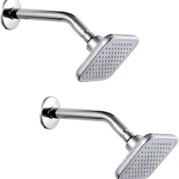 CRUZ-Pack Of 2 Shower Head with 9 Inch Arm Rain Flow shower For Bathroom Fixed Mount-picture-16
