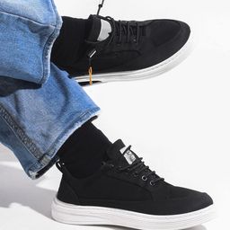 TRYME Men Textured High-Top Sneakers-93
