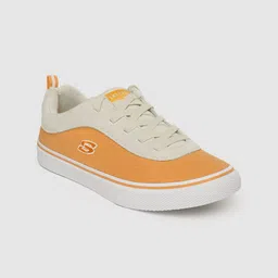 Skechers Women Beige & Orange V'LITES Suede Sneakers-picture-2