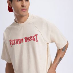 glitchez Raglan Sleeves Printed Relaxed T-shirt-image-20