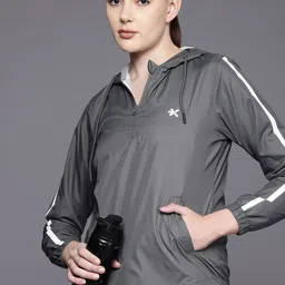 HRX by Hrithik Roshan Rapid-Dry Hooded Training Jacket-image-63