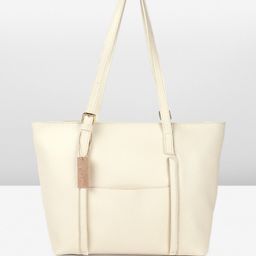 Mast & Harbour Textured Structured Shoulder Bag With Buckle image 5
