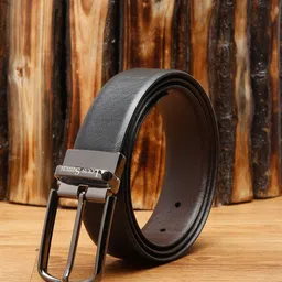 LOUIS STITCH Men Brown Textured Leather Formal Belt-image-13
