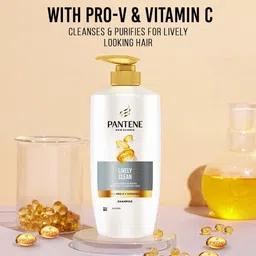 Pantene Set of 2 Hair Science Lively Clean Shampoo with Pro-Vitamins & Vit C - 650ml each image 3