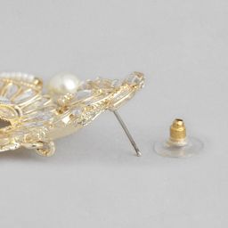 Peora Gold-Plated Kundan Circular Chandbalis Earrings image 3