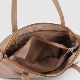 Baggit Brown Solid Structured Shoulder Bag image 4