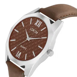 LOREM Men Dial & Textured Straps Analogue Watch LR85-A image 3