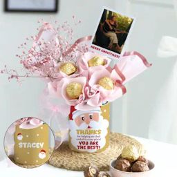 Personalized Secret Santa Chocolate Mug Arrangement-image-70