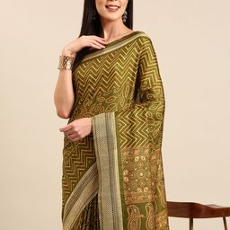 HERE&NOW Bandhani Art Silk Saree-picture-47