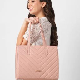 Caprese Riko Powder Pink Quilted Shoulder Bag-picture-40