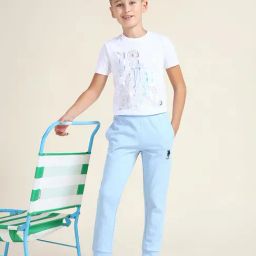 U.S. Polo Assn. Boys Blue Cotton Joggers-image-98
