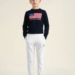 U.S. Polo Assn. Boys Grey Cotton Joggers-image-74