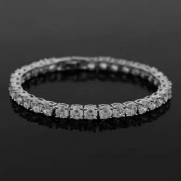 Voylla Silver Sparkling Elegance Timeless Glamour Statement Classic Bracelet-picture-19