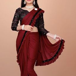 HARIOM FASHION Embellished Saree-image-77