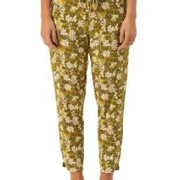 Enamor Mustard & Olive Floral Print Lounge Pants-image-89
