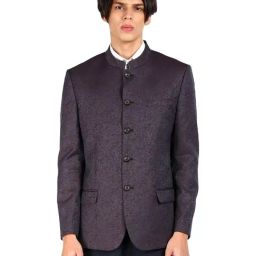 Arrow Wine Regular Fit Self Pattern Blazer-image-65