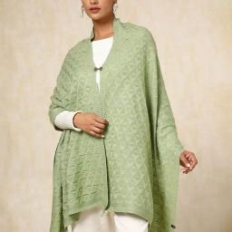 Soch Green Acrylic Zari Shawl-picture-41
